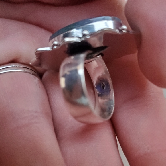 New Moss Agate 925 Silver Ring. - Picture 6 of 12